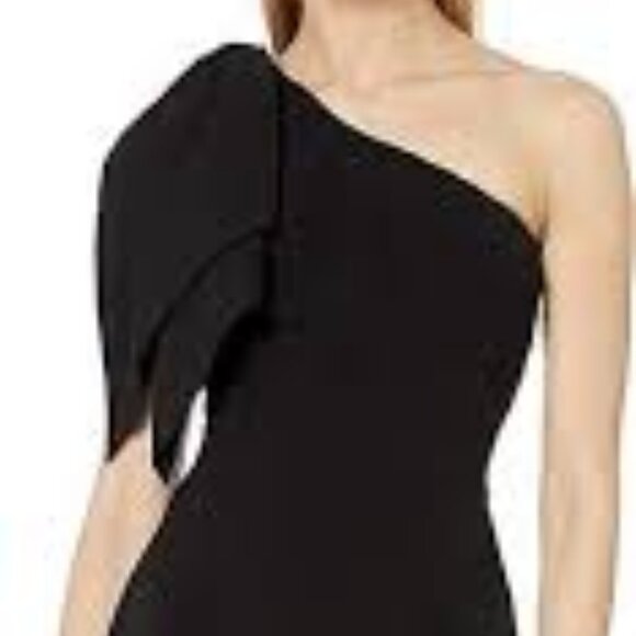 12 - NWOT DRESS THE POPULATION TIFFANY ONE-SHOULDER MIDI DRESS - Picture 5 of 6